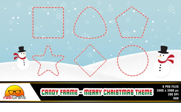 Candy Frame - Merry Christmas Illustrations