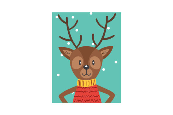 Christmas Animal Character Reindeer Illustration Review