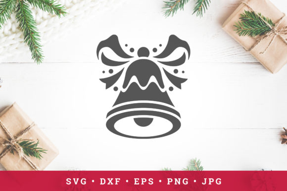 Christmas Bell Icon Isolated on White Illustrations
