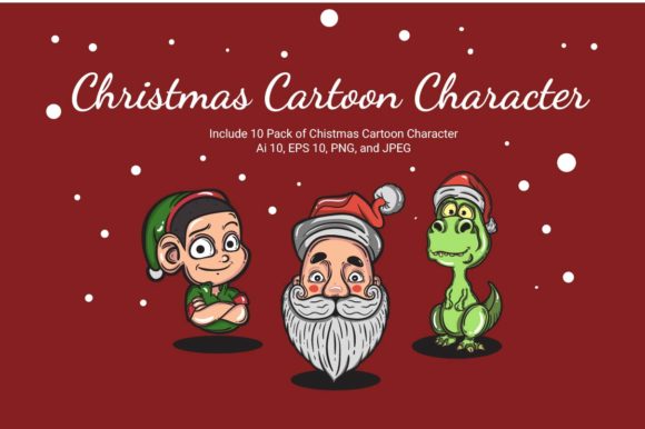 Christmas Cartoon Character 10 Pack Illustrations