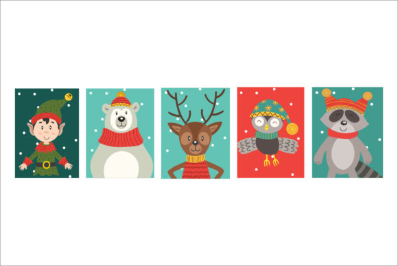 Christmas Characters Set Vector for Festive Illustrations