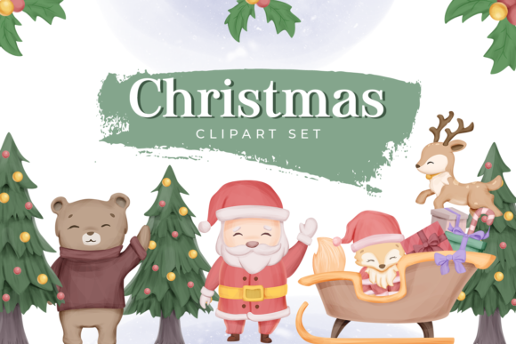 Christmas Collection Set Illustrations for Digital Product Creators