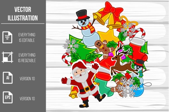 Christmas Collection Vector Clipart for Commercial Use