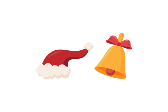Christmas Hats Bell Vector Set for Festive Illustrations