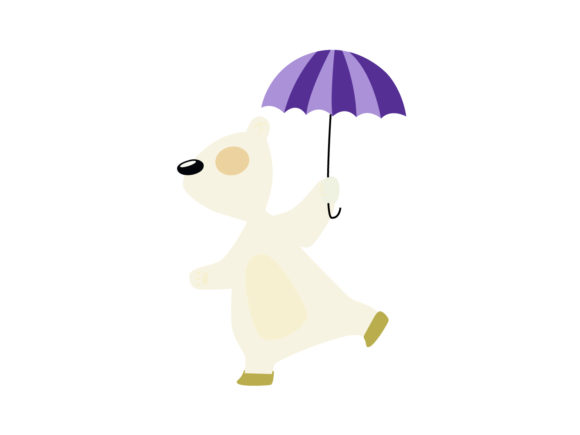 Christmas Illustration Polar Bears for Creative Projects