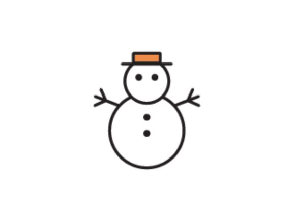 Christmas Illustration White Snowman Review