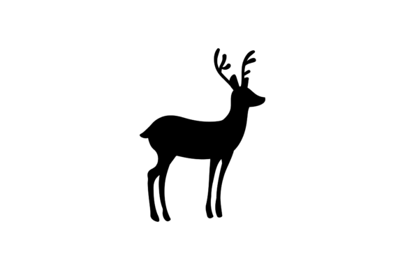 Christmas Reindeer Silhouette Vector for Illustrations