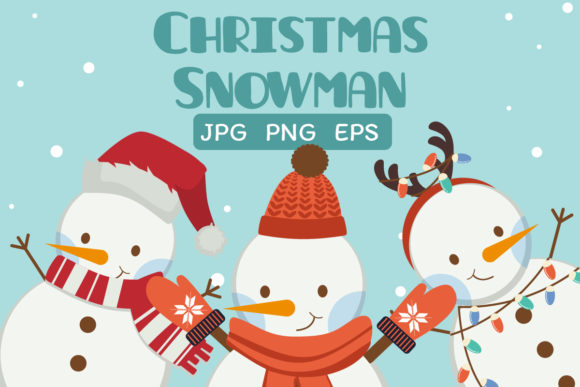 Christmas Snowman Clipart for Handmade Creations