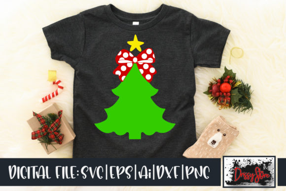 Christmas Tree with Bow Illustrations