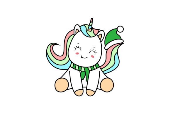 Christmas Unicorn Illustrations Vectors for Digital Selling