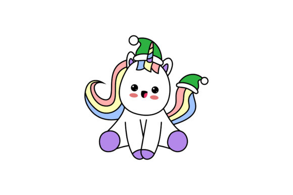 Christmas Unicorn Vectors Illustration for Creative Projects
