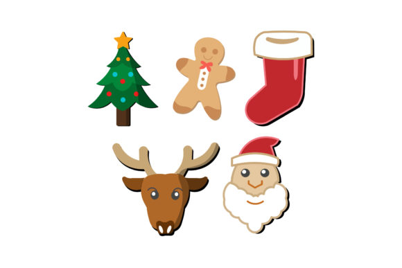 Christmas Vectors Illustrations Set for Local Business Branding
