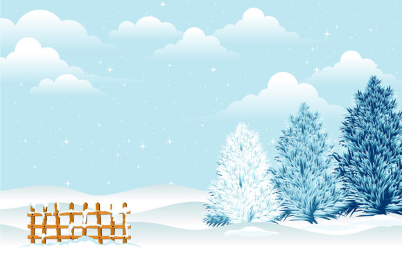 Christmas White Snow Illustration for Digital Products