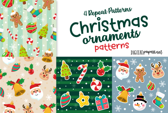 Cute Christmas Ornaments Repeat Patterns Review