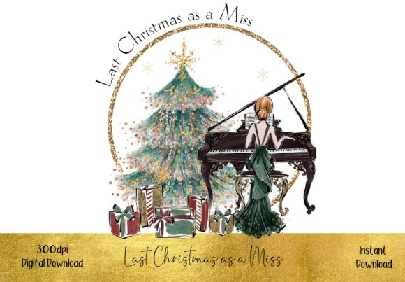 Last Christmas As a Miss - Red Hair Illustrations