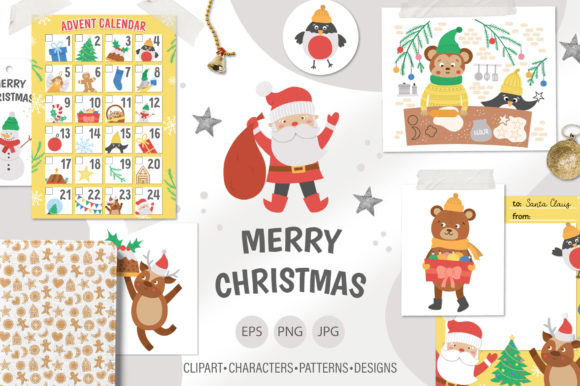 Merry Christmas Collection Illustrations