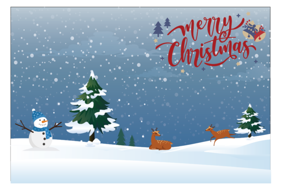 Review of Background Merry Christmas Deer and Snowman
